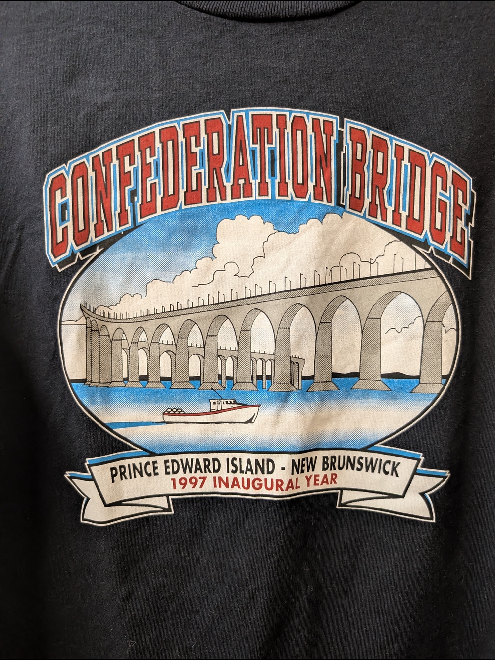 Confederation Bridge Single Stitch Tee PEI New Brunswick 1997